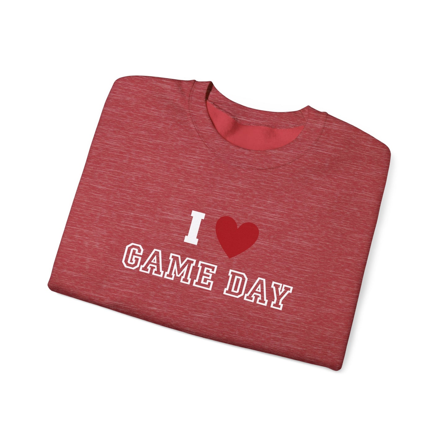 I Heart Game Day | Crewneck Sweatshirt Sporty Apparel