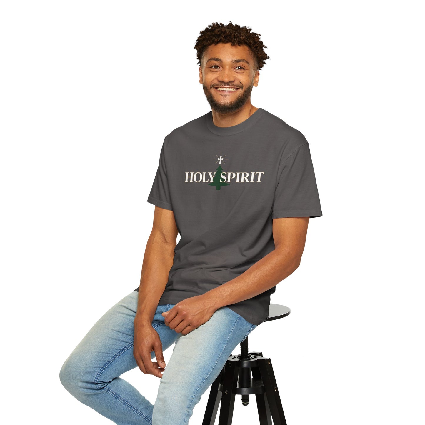 Holy Holiday Spirit | Christian Christmas Tree Unisex T-shirt